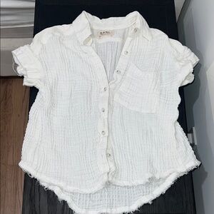 We The Free Textured Cream Shirt